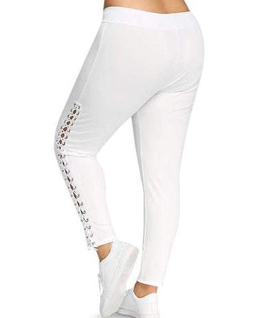 Stretchy Plus Size Ripped Leggings