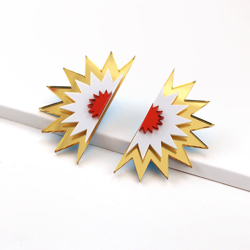 Lightning Acrylic Earrings Earrings Exaggerated Earrings
