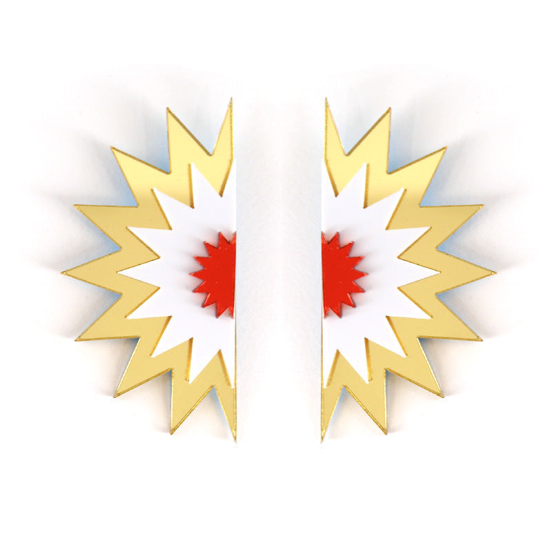 Lightning Acrylic Earrings Earrings Exaggerated Earrings