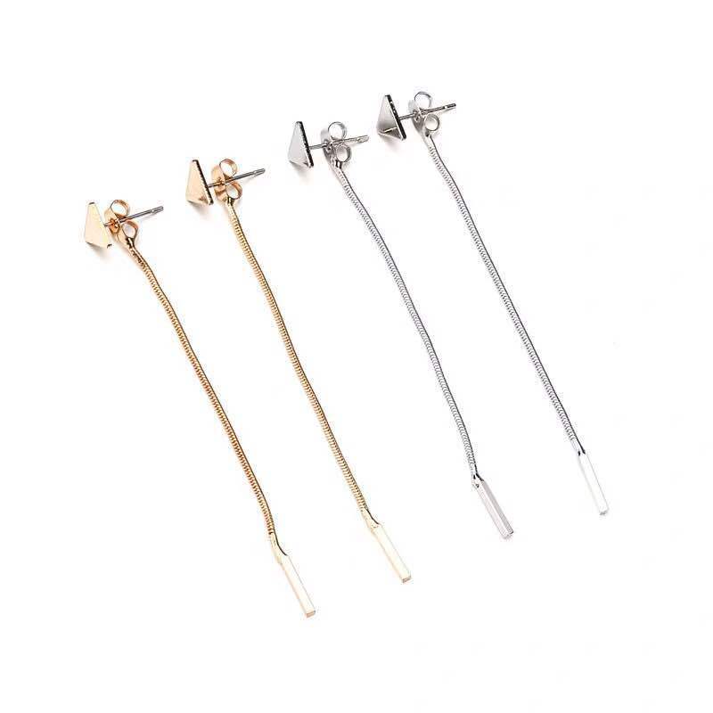 Long, small., tassel, triangular Earrings