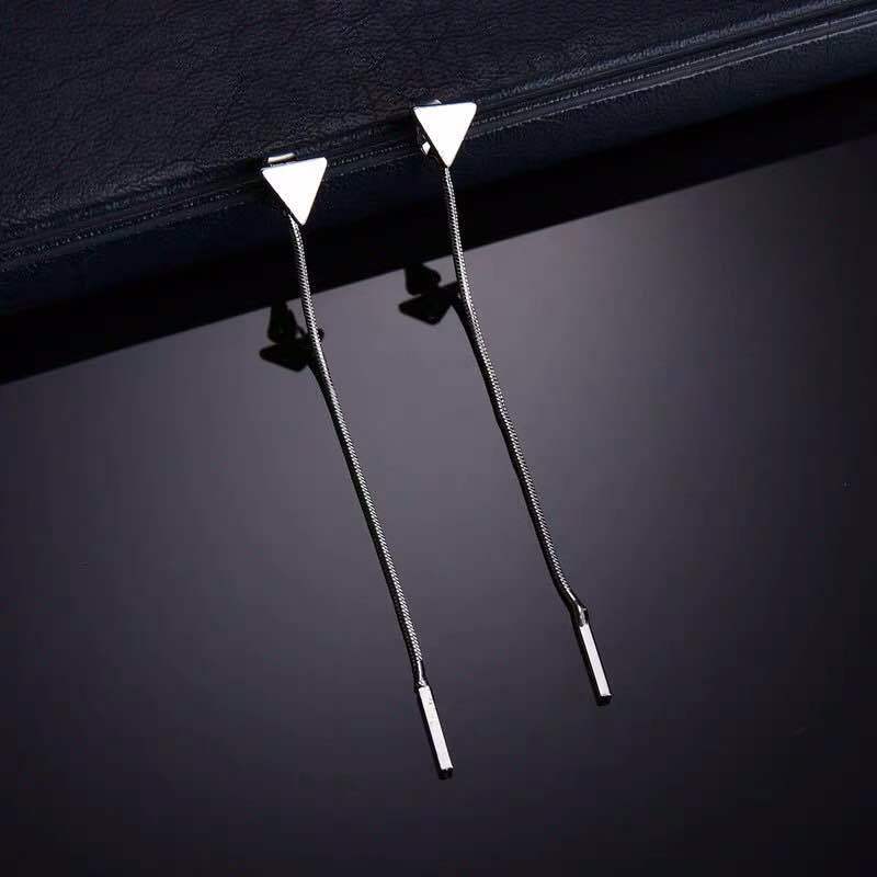 Long, small., tassel, triangular Earrings