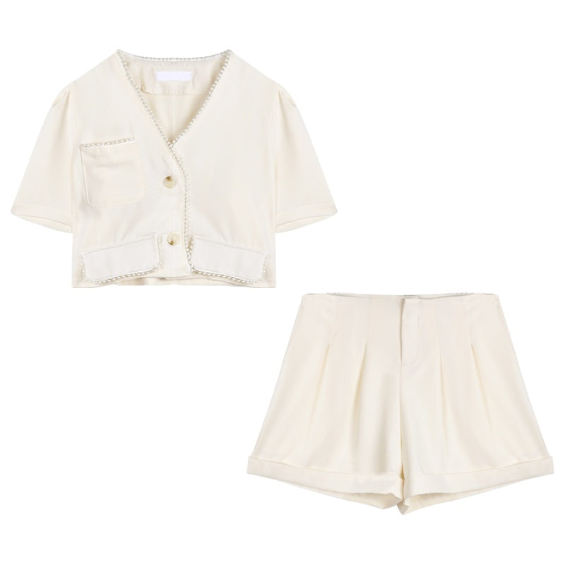 Ladies Temperament Suit Short Sleeve Shirt Fashion Casual