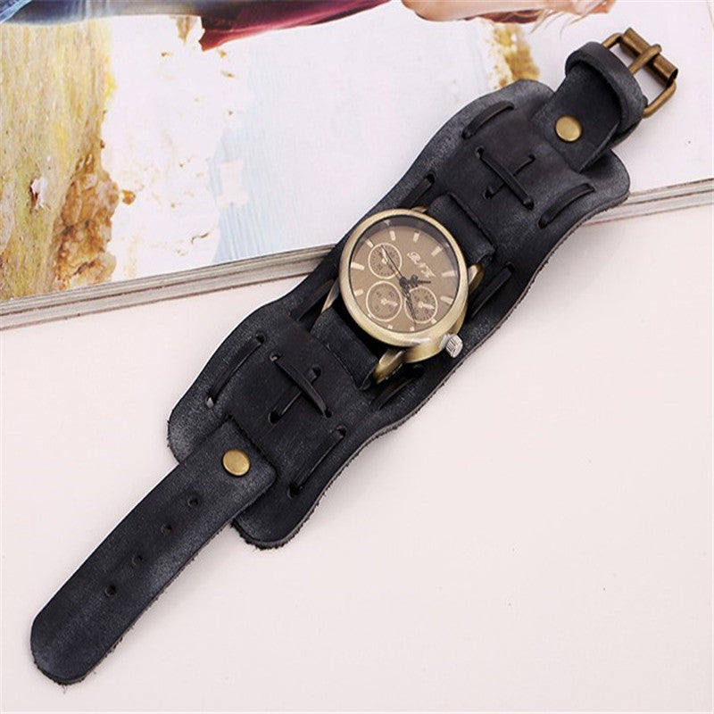 Foreign Trade Watches Retro Cowhide Watches Punk Watches Men&