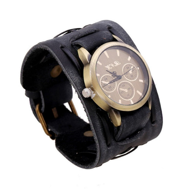 Foreign Trade Watches Retro Cowhide Watches Punk Watches Men&