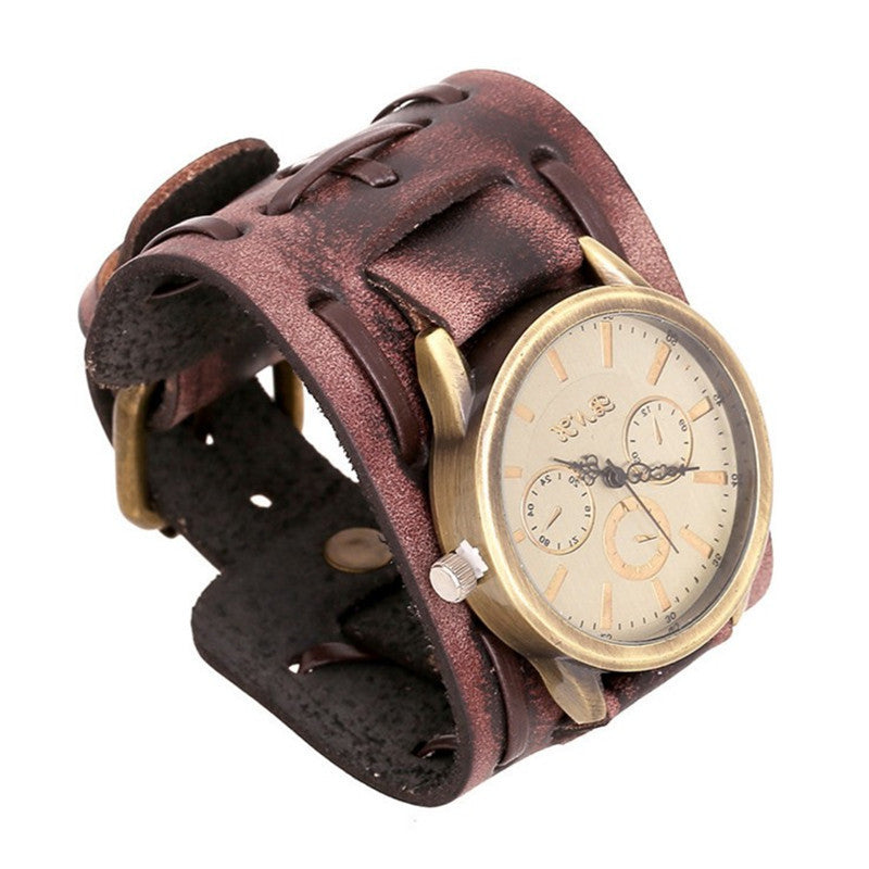 Foreign Trade Watches Retro Cowhide Watches Punk Watches Men&