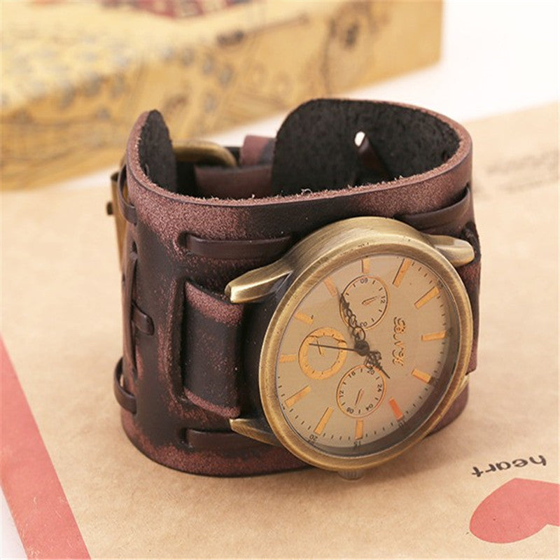 Foreign Trade Watches Retro Cowhide Watches Punk Watches Men&