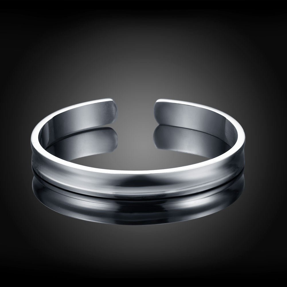 925 Sterling Silver, Smooth, Round Bracelet