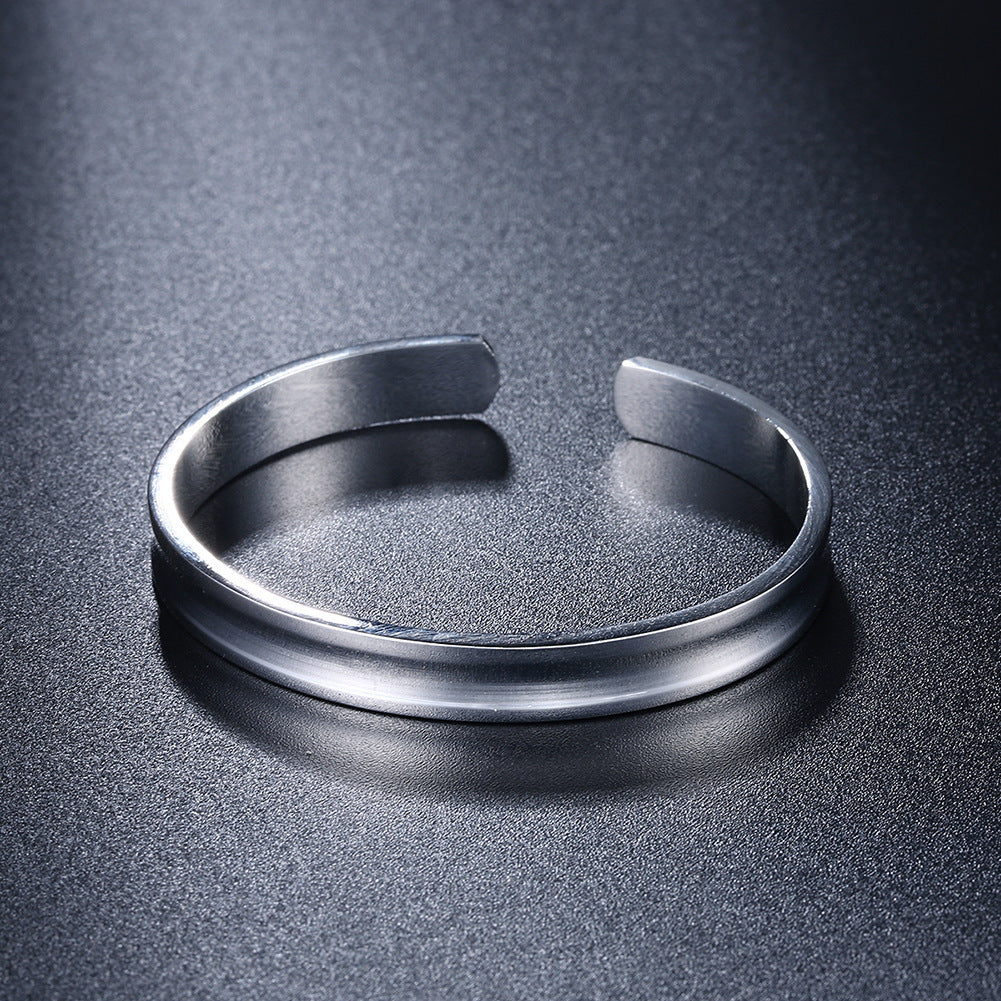 925 Sterling Silver, Smooth, Round Bracelet