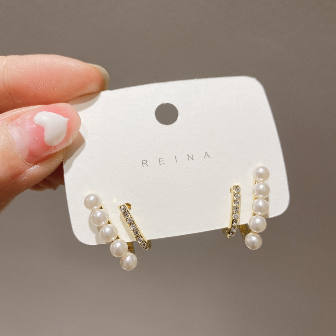 French Pearl Earrings Female Stud Earrings Vintage Earrings