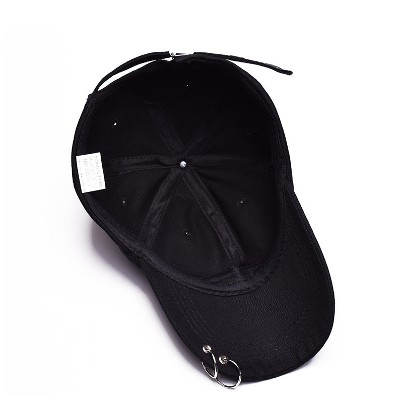 Baseball cap with rings jimin hat suga cap LIVE THE WINGS TOUR cap Iron Ring rings. Color black and size adjustable.