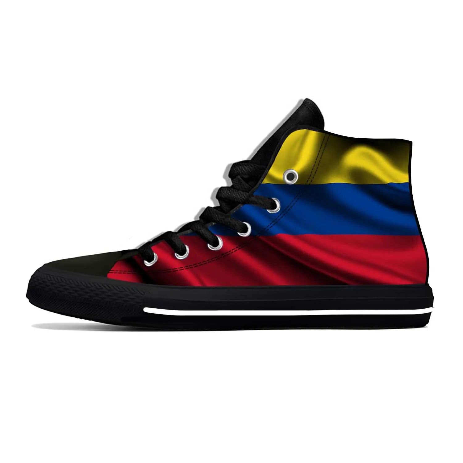 Colombia Colombian Flag Patriotic Pride Fashion Casual Cloth Shoes High Top Comfortable Breathable 3D Print Men Women Sneakers