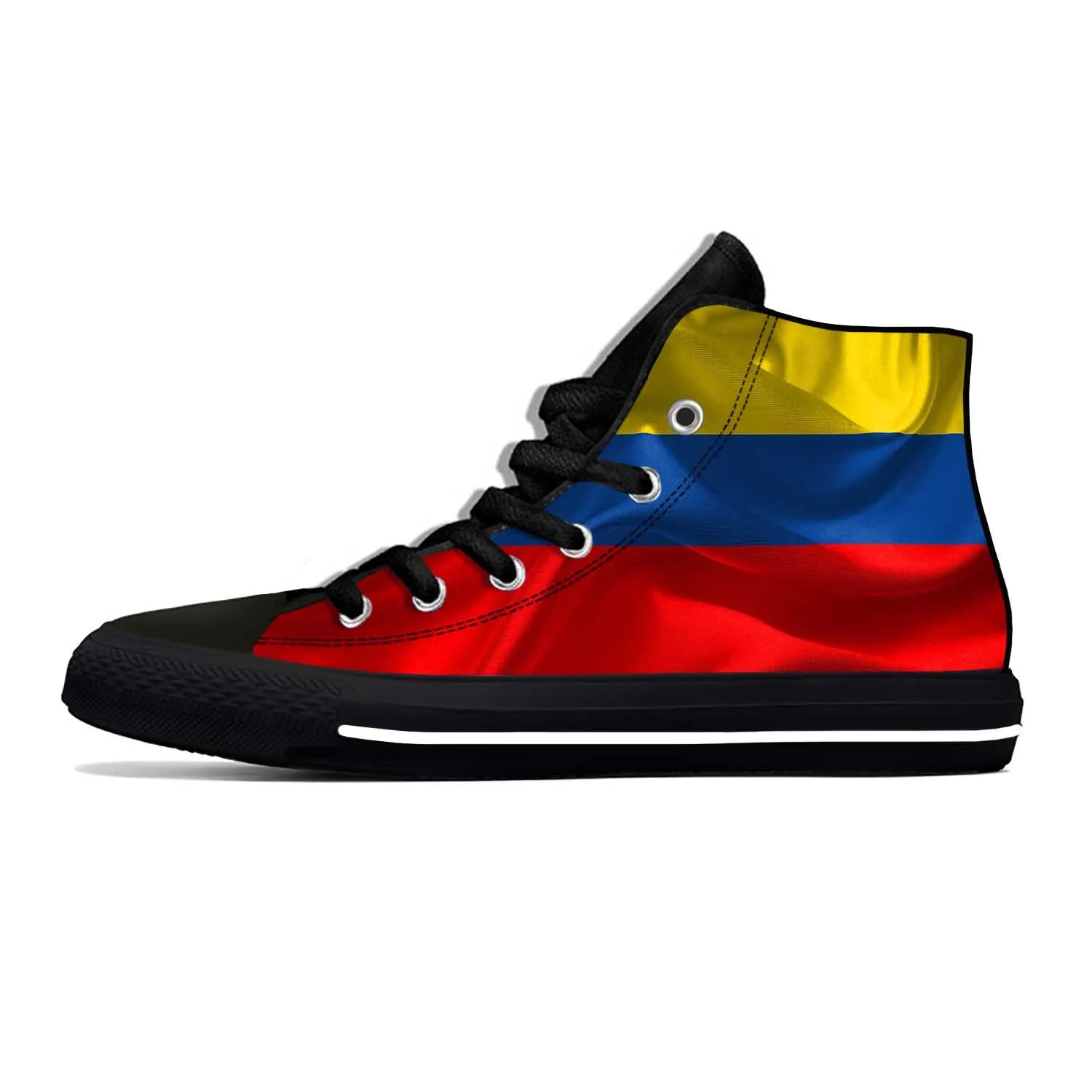 Colombia Colombian Flag Patriotic Pride Fashion Casual Cloth Shoes High Top Comfortable Breathable 3D Print Men Women Sneakers