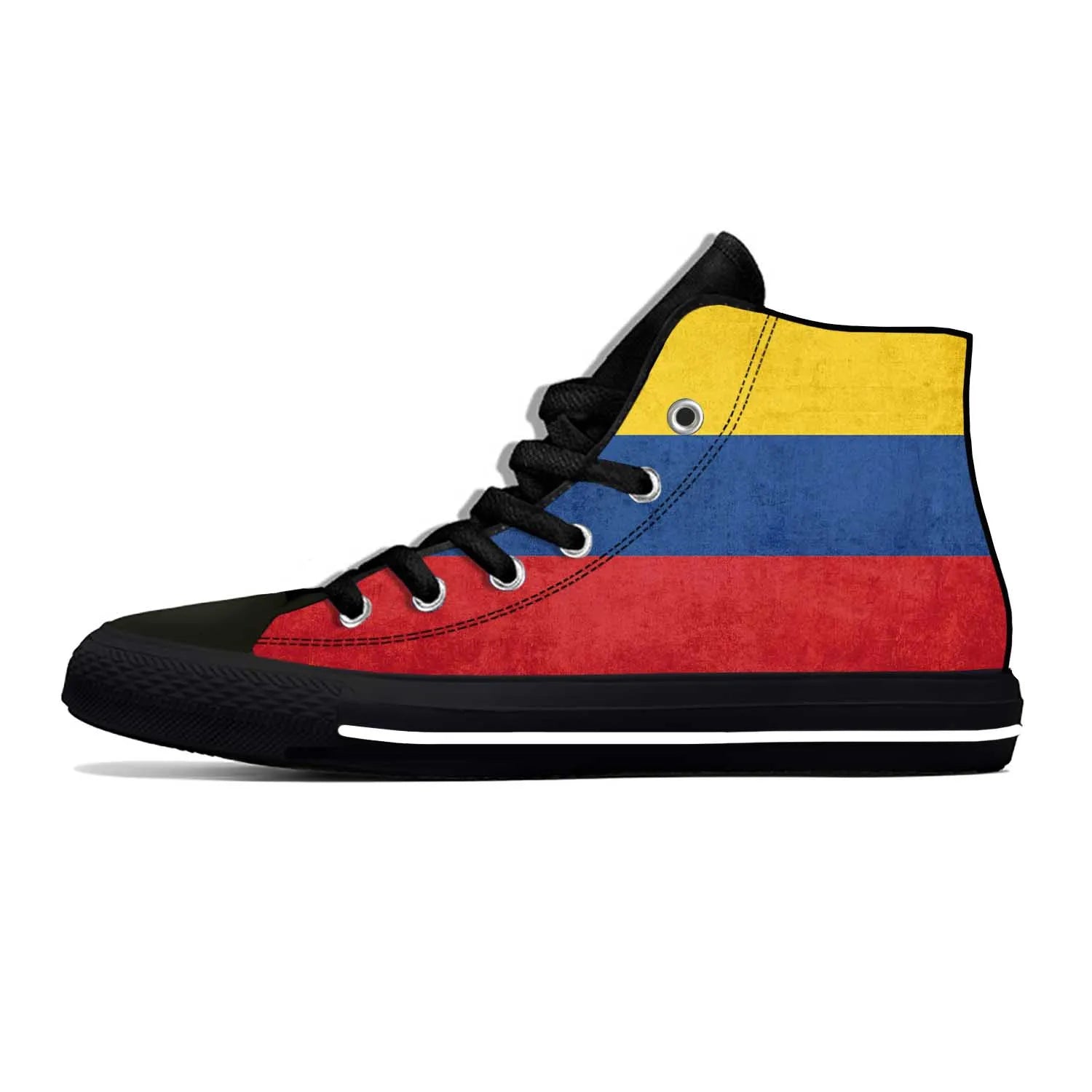 Colombia Colombian Flag Patriotic Pride Fashion Casual Cloth Shoes High Top Comfortable Breathable 3D Print Men Women Sneakers