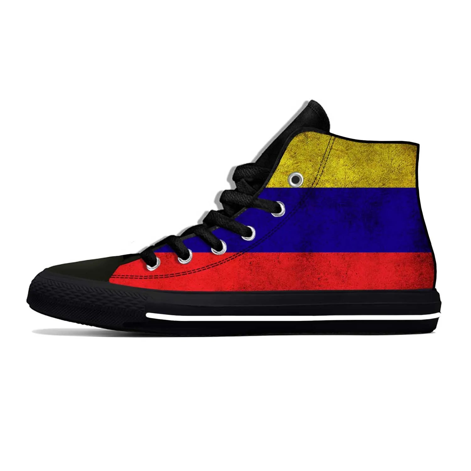Colombia Colombian Flag Patriotic Pride Fashion Casual Cloth Shoes High Top Comfortable Breathable 3D Print Men Women Sneakers