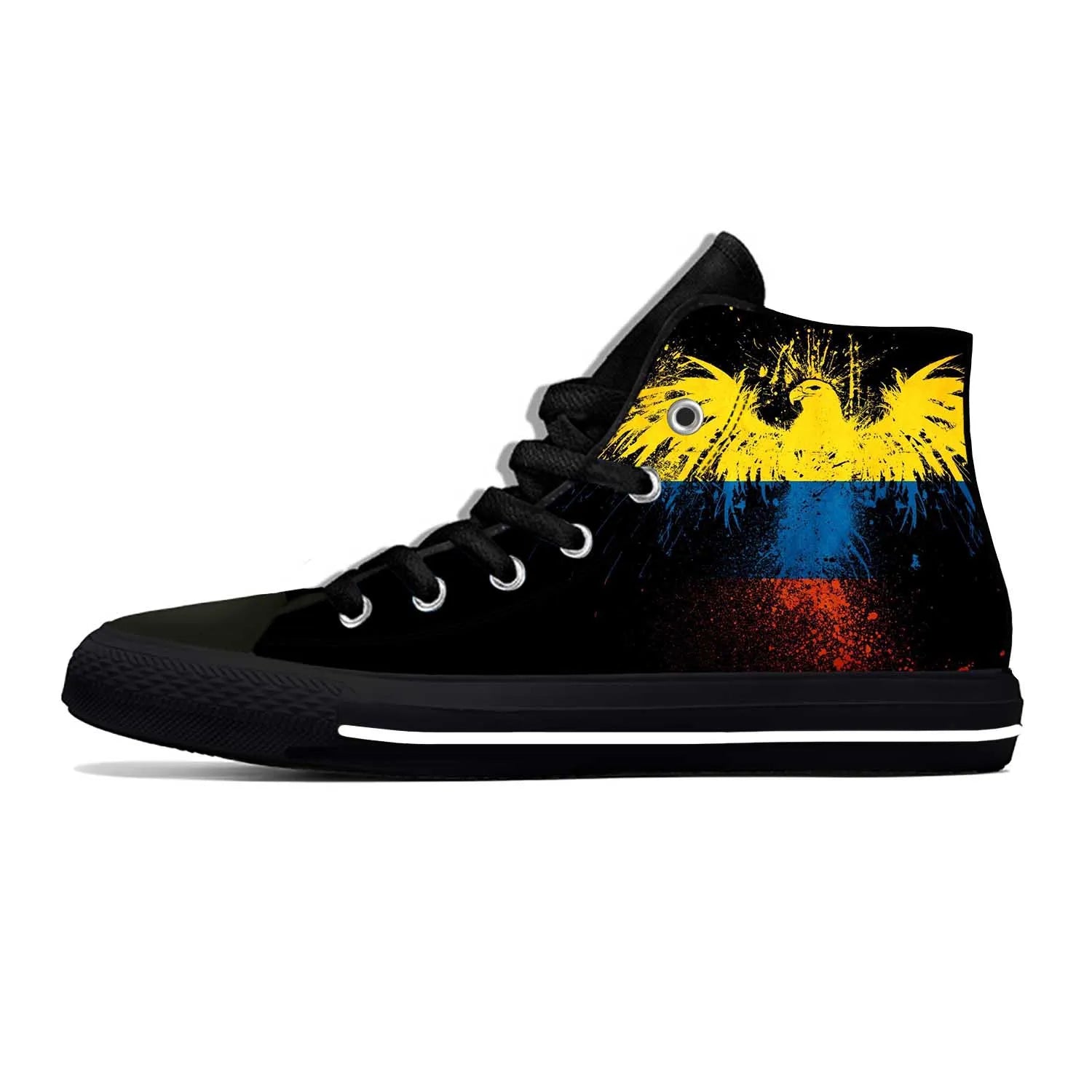 Colombia Colombian Flag Patriotic Pride Fashion Casual Cloth Shoes High Top Comfortable Breathable 3D Print Men Women Sneakers