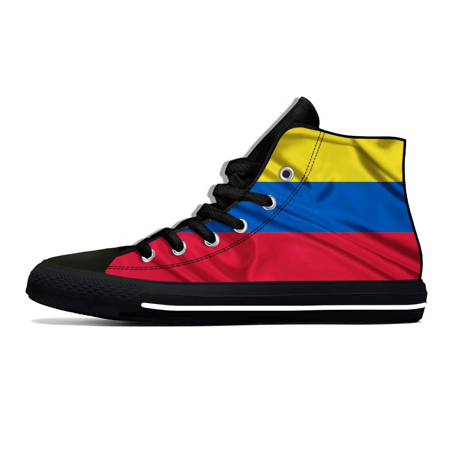 Colombia Colombian Flag Patriotic Pride Fashion Casual Cloth Shoes High Top Comfortable Breathable 3D Print Men Women Sneakers