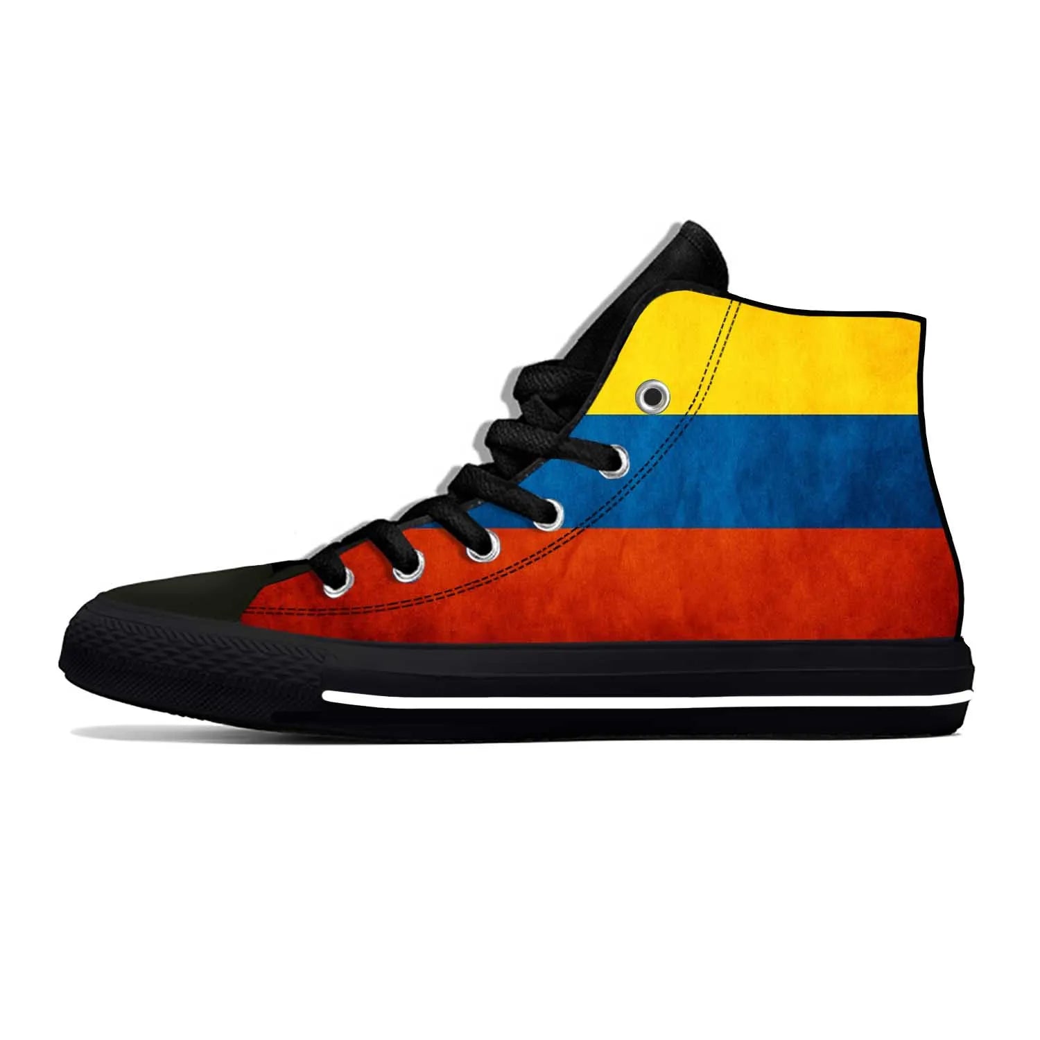 Colombia Colombian Flag Patriotic Pride Fashion Casual Cloth Shoes High Top Comfortable Breathable 3D Print Men Women Sneakers