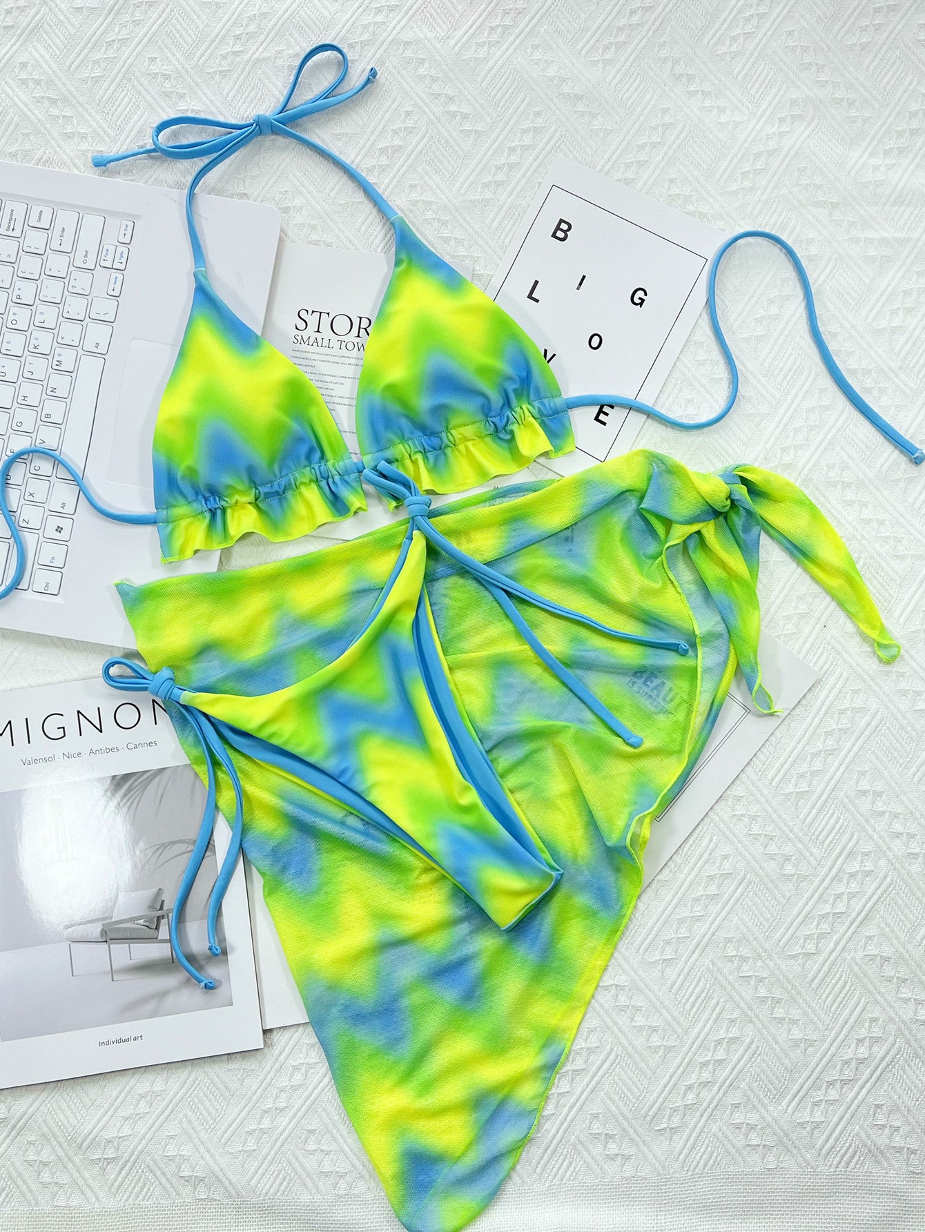 Bikini--Tie Dyed Outer Single Swimsuit