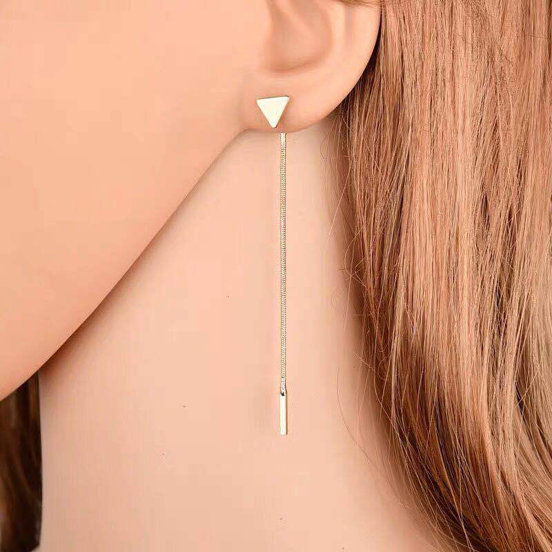 Long, small., tassel, triangular Earrings