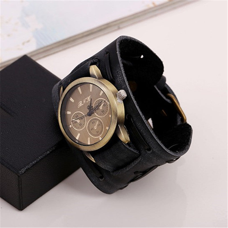 Foreign Trade Watches Retro Cowhide Watches Punk Watches Men&